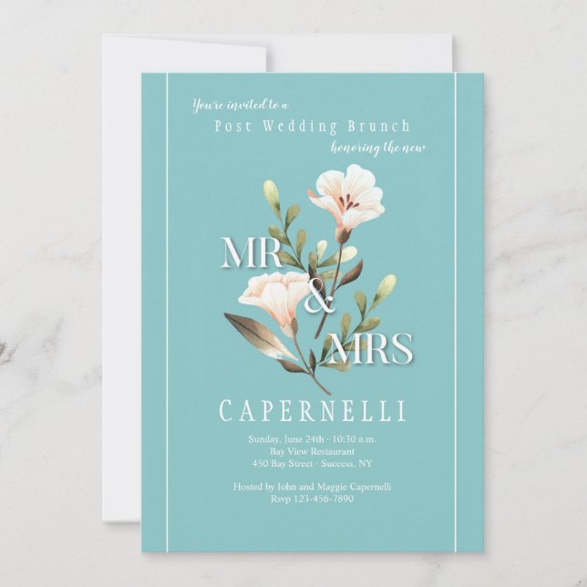 Invitación Sr. y Sra. Post Boda Brunch (Anverso)