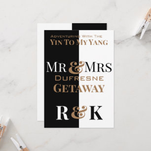 Invitación Sr. y Sra. Yin y Yang Personalizado