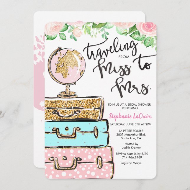 Invitación Sra. Bridal Shower (Anverso / Reverso)