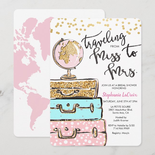 Invitación Sra. Bridal Shower (Anverso / Reverso)