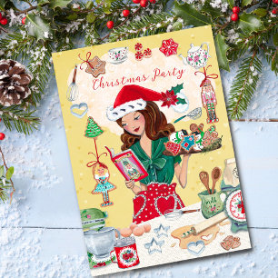 Invitación Sra Santa Galletas de Cascanueces de Navidad Cocin