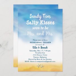 Invitación Sra. Y la Sra. Sandy Toes Ensayo Cena Cielo y aren