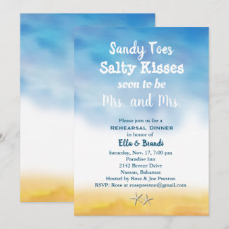 Invitación Sra. Y la Sra. Sandy Toes Ensayo Cena Cielo y aren