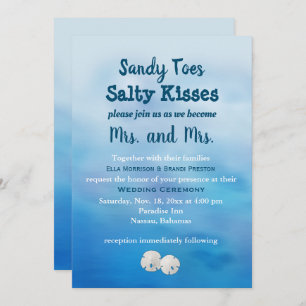 Invitación Sra. Y la Sra. Sandy Toes Wedding Invitar a los dó