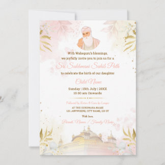 Invitación Sri Sukhmani Sahib Path Invitation card