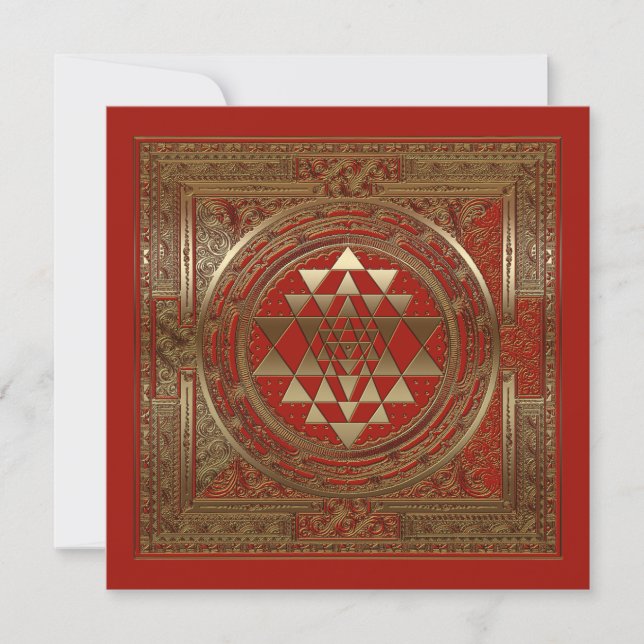 Invitación Sri Yantra - Tarjeta, invitación, saludo (Anverso)