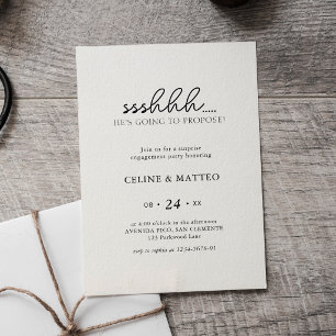 Invitación Sshh.. ¡Va a Pedir Matrimonio   Sorpresa de Compro