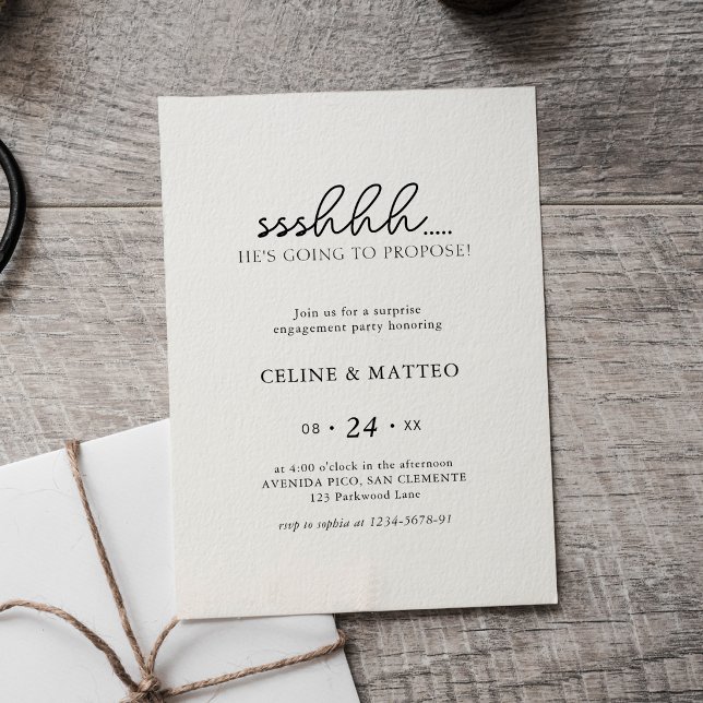 Invitación Sshh.. ¡Va a Pedir Matrimonio | Sorpresa de Compro (Subido por el creador)