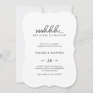 Invitación Sshh.. ¡Va a Proponer   Sorpresa de Compromiso