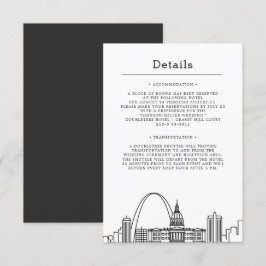 Invitación St. Louis, Boda de Missouri | Detalles del invitad