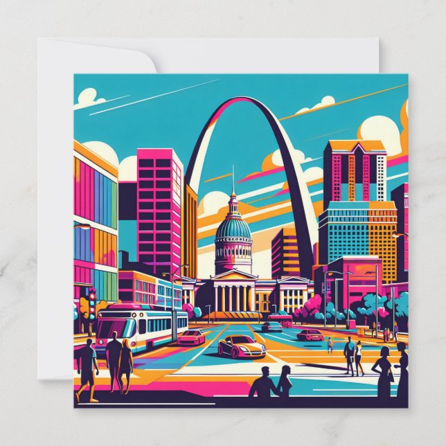Invitación St Louis, Missouri | El Arco De La Puerta De Enlac (Anverso)