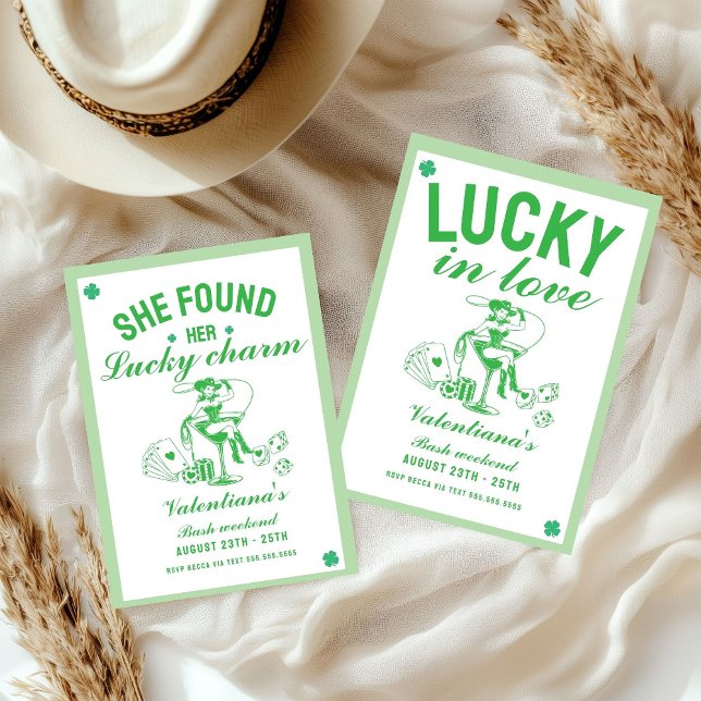 Invitación St patrick she found her uckycharm  bachelorette (Subido por el creador)