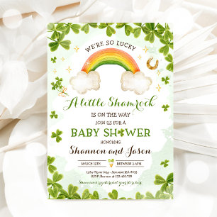 Invitación St Patrick's Boy Little Shamrock Baby Shower