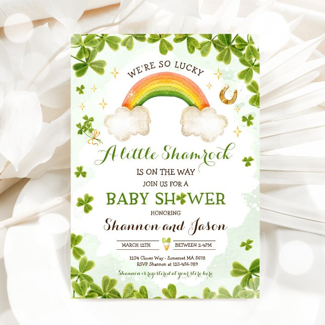 Invitación St Patrick's Boy Little Shamrock Baby Shower (Subido por el creador)