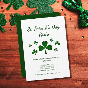 Invitación St. Patrick's Day Fiesta Green Shamrock