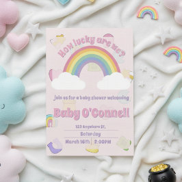 Invitación St. Patrick's Day girl baby shower