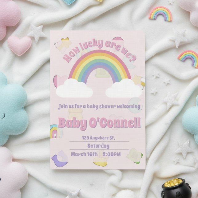 Invitación St. Patrick's Day girl baby shower (Subido por el creador)