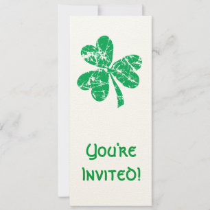 Invitación St. Patrick's Day Green Shamrock