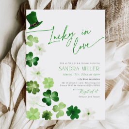 Invitación St. Patricks Day Green Shamrock Bridal Shower