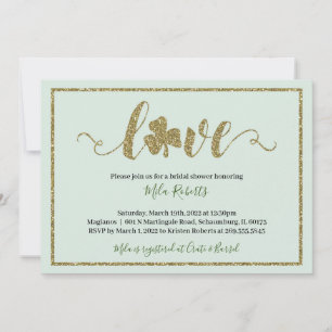 Invitación St. Patrick's Day Lucky in Love Bridal Shower 