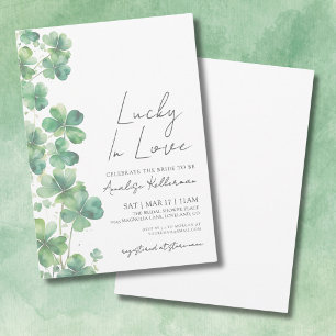 Invitación St. Patrick's Day Lucky In Love Bridal Shower