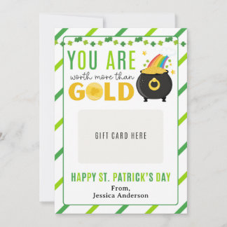 Invitación St. Patrick's Day Teacher Appreciation Gift Card