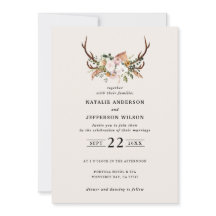 Stag rust terracota floral rústico elegante modern