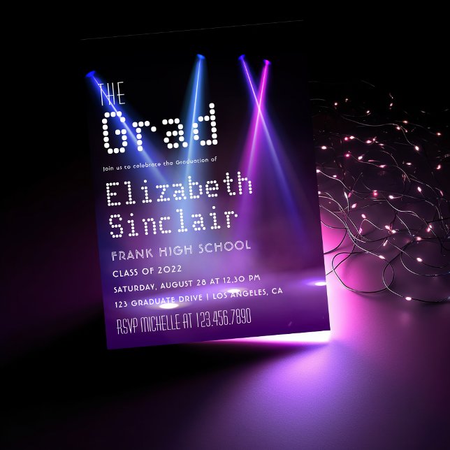 Invitación Stage Lights Graduation Party Invitation (Subido por el creador)