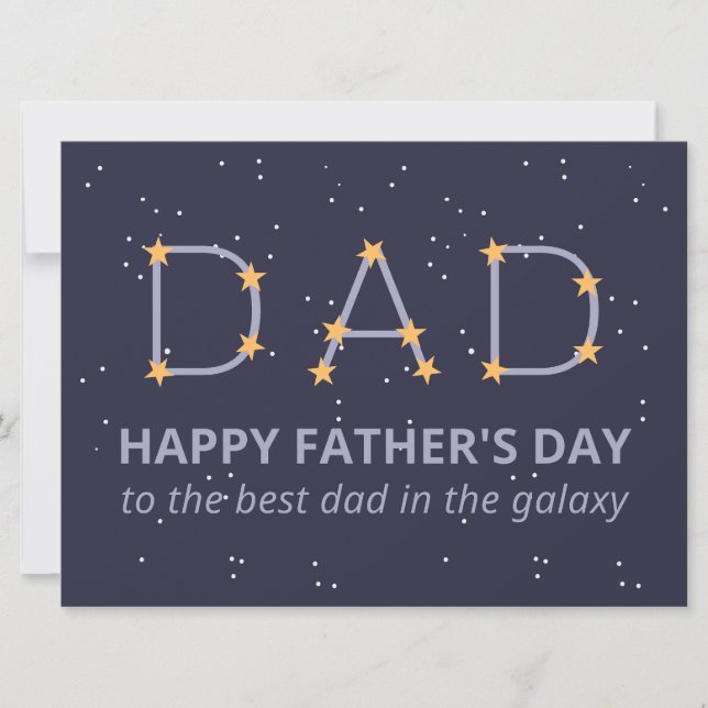 Invitación Star Constellation Happy Father's Day Card (Anverso)