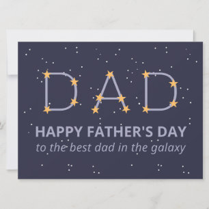 Invitación Star Constellation Happy Father's Day Card