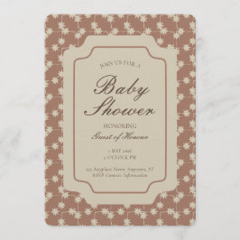 Invitación Starburst Geometric Gender Neutral Brown Beige