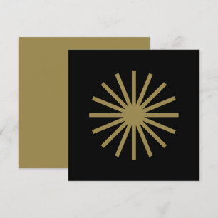 Invitación Starburst Gold & Black