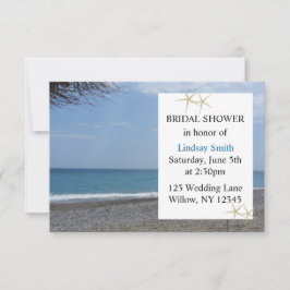 Invitación Starfish and Ocean Bridal Shower