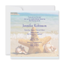 Starfish and Seashells en la playa Baby Shower
