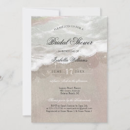 Invitación Starfish and Shells Tropical Beach Bridal Shower