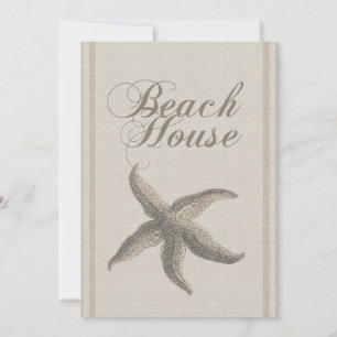 Invitación Starfish Beach House Seashore Coastre