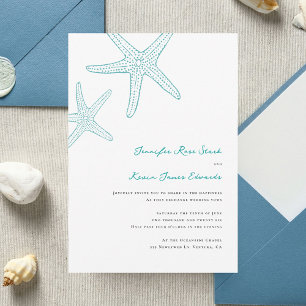 Invitación Starfish Beach Wedding