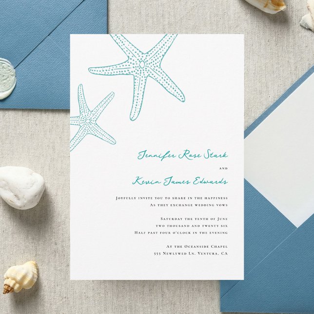 Invitación Starfish Beach Wedding (Subido por el creador)
