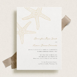 Invitación Starfish Beach Wedding
