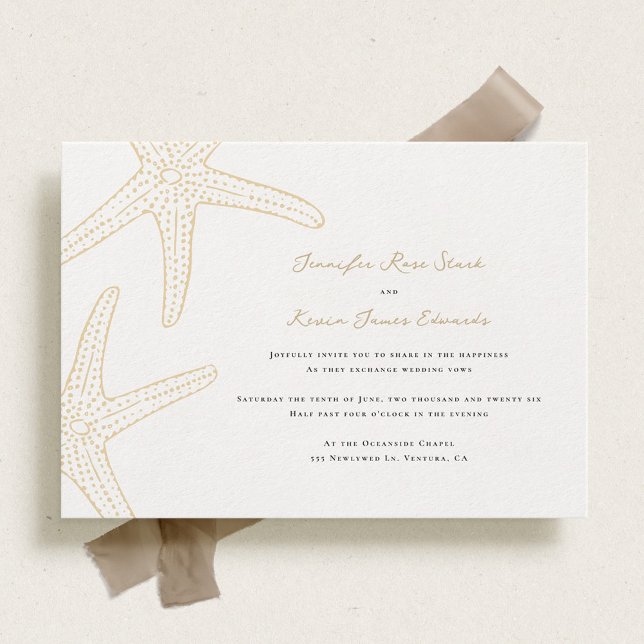 Invitación Starfish Beach Wedding (Subido por el creador)