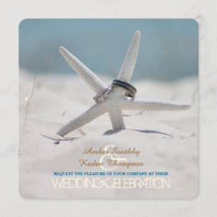 Invitación Starfish Beach Wedding