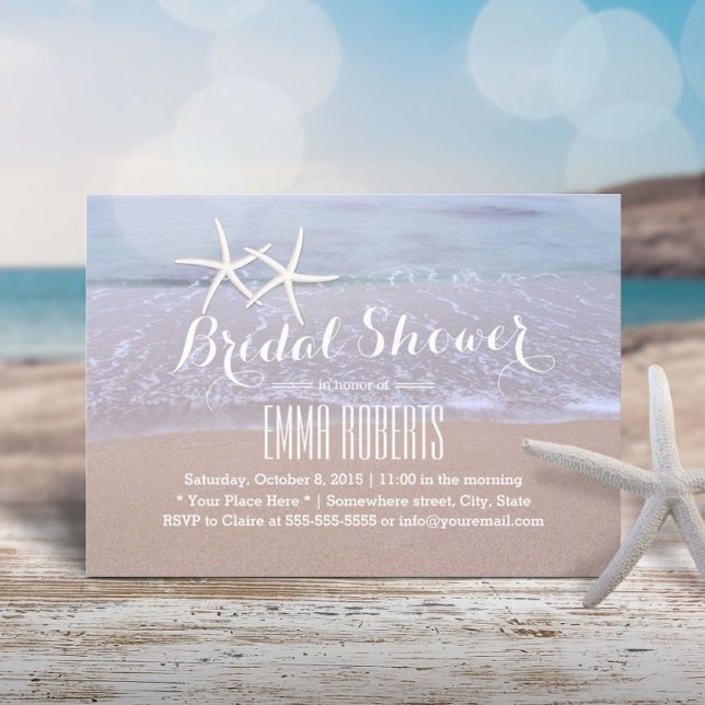 Invitación Starfish Beach Wedding Bridal Shower (Subido por el creador)