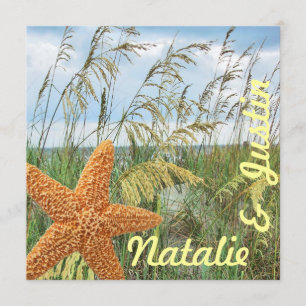 Invitación Starfish Beach Wedding Shower