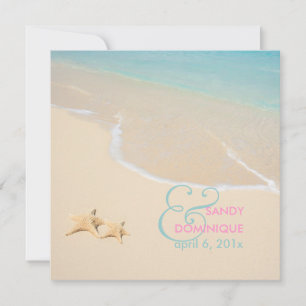Invitación Starfish de PixDezines + playa/boda tropical