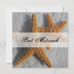 Invitación Starfish in the Sand Bat Mitzvah