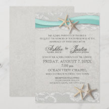 Starfish Lace Gray y Aqua Boda