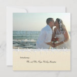 Invitación Starfish Photo Wedding Reception Only Invitation<br><div class="desc">Wedding photo announcement and reception invitation with a tropical theme.  After the private wedding ceremony,  invite guests to party with the married couple.  Square paper with template text and starfish.</div>