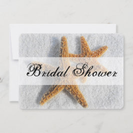 Invitación Starfish Sand Beach Ocean Theme Bridal Shower