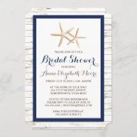 Starfish Whitewashed Wood Beach Bridal Shower