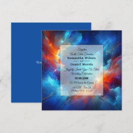 Invitación Starlight Fusion of Fire and Ice Wedding